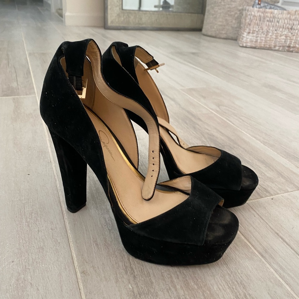 Jessica Simpson ankle strap heels